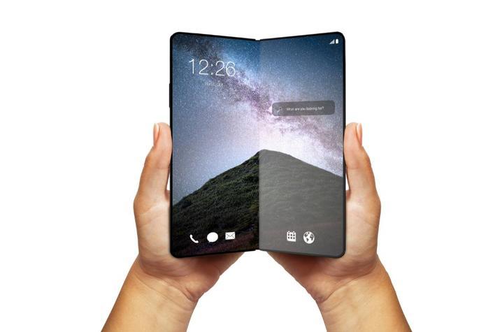 Stock image of foldable cell phone